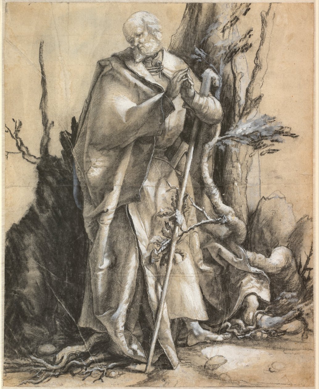 Bärtiger Heiliger im Wald, um 1516 von Albrecht Dürer