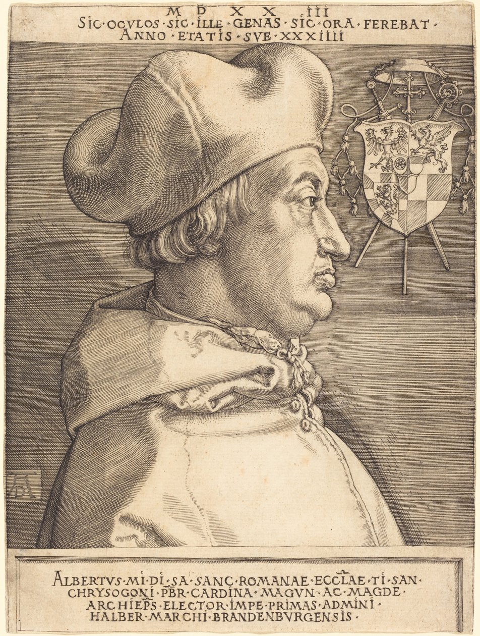 Kardinal Albrecht von Brandenburg ("Großer Kardinal") von Albrecht Dürer