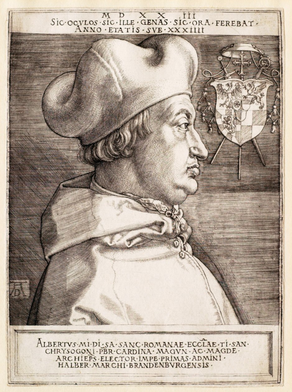 Kardinal Albrecht von Brandenburg (Der große Kardinal) von Albrecht Dürer