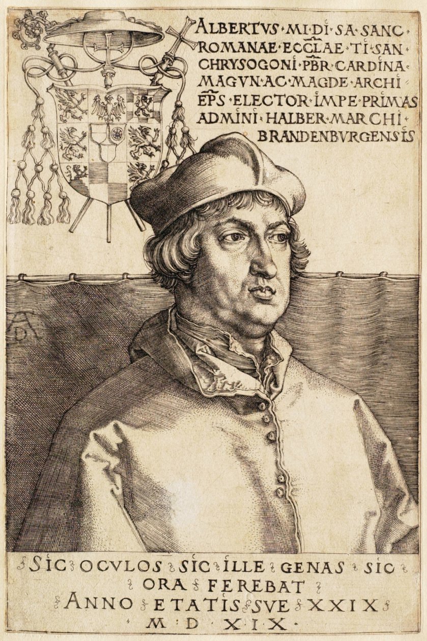 Kardinal Albrecht von Brandenburg (Der kleine Kardinal) von Albrecht Dürer