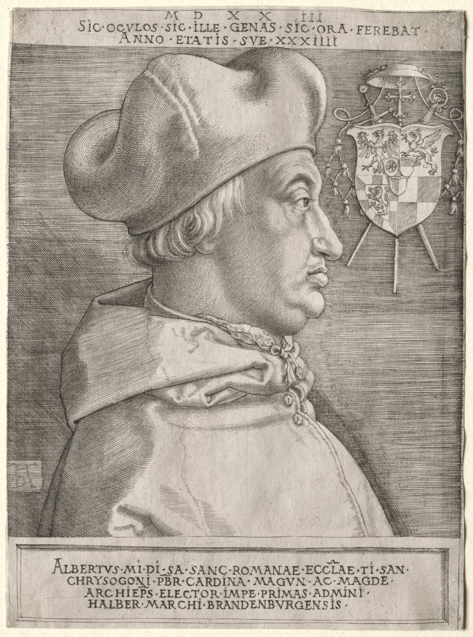 Kardinal Albrecht von Brandenburg - Die große Platte von Albrecht Dürer