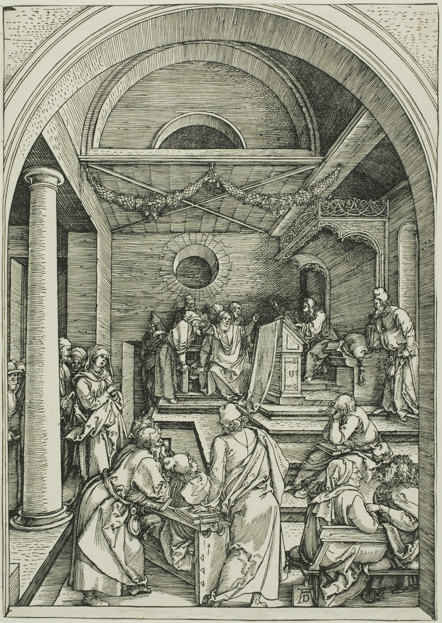 Christus unter den Doktoren, aus Das Leben der Jungfrau von Albrecht Dürer