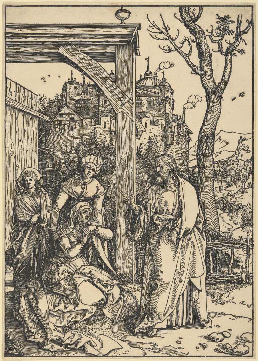 Christus nimmt Abschied von seiner Mutter, aus dem Marienleben von Albrecht Dürer