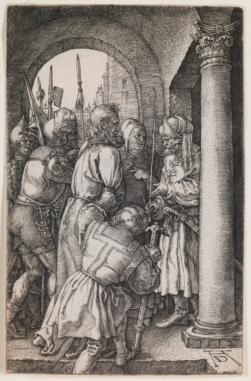 Christus vor Pilatus, aus der Serie „Die gravierte Passion“ von Albrecht Dürer