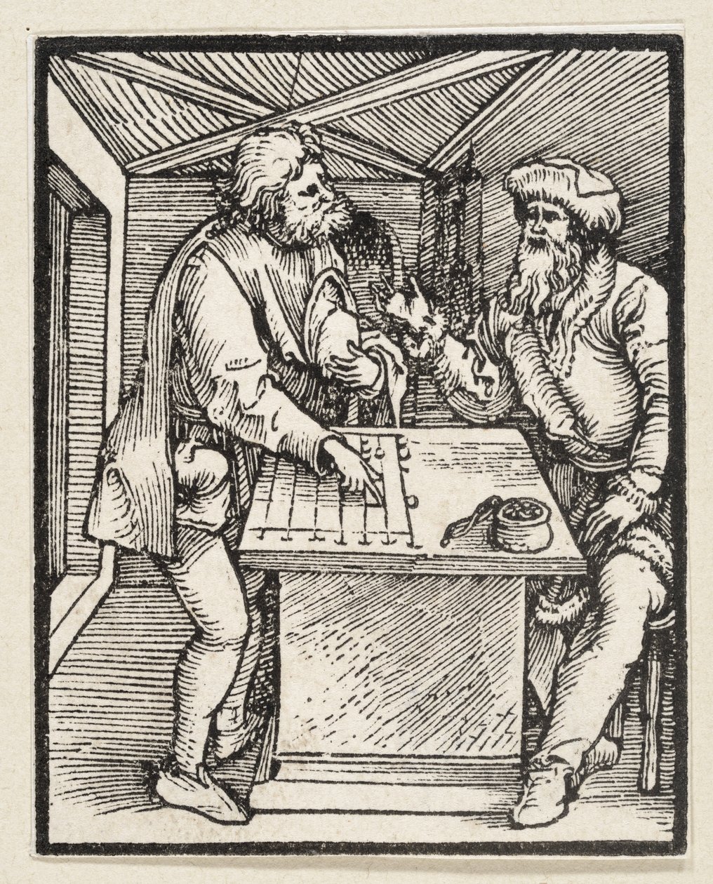 Der Reiche und sein Haushalter (aus: Postilla, 43 Holzschnitte) von Albrecht Dürer
