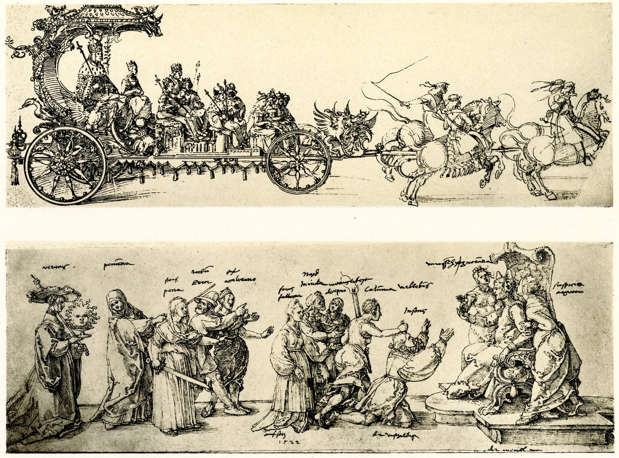 Entwurf für den Wagen des Kaisers Maximilian I. von Albrecht Dürer