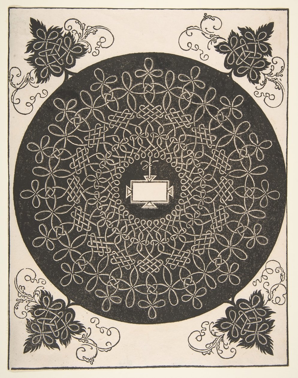 Stickmuster mit einem länglichen Panel in der Mitte, vor 1521 von Albrecht Dürer
