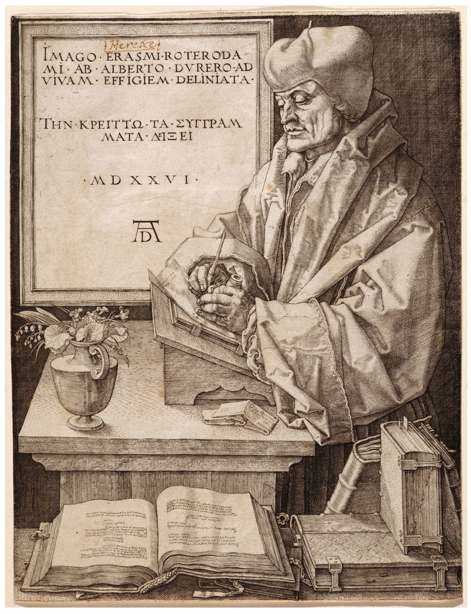 Erasmus von Rotterdam von Albrecht Dürer