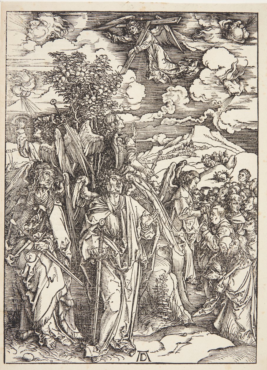 Vier Engel halten die Winde zurück von Albrecht Dürer