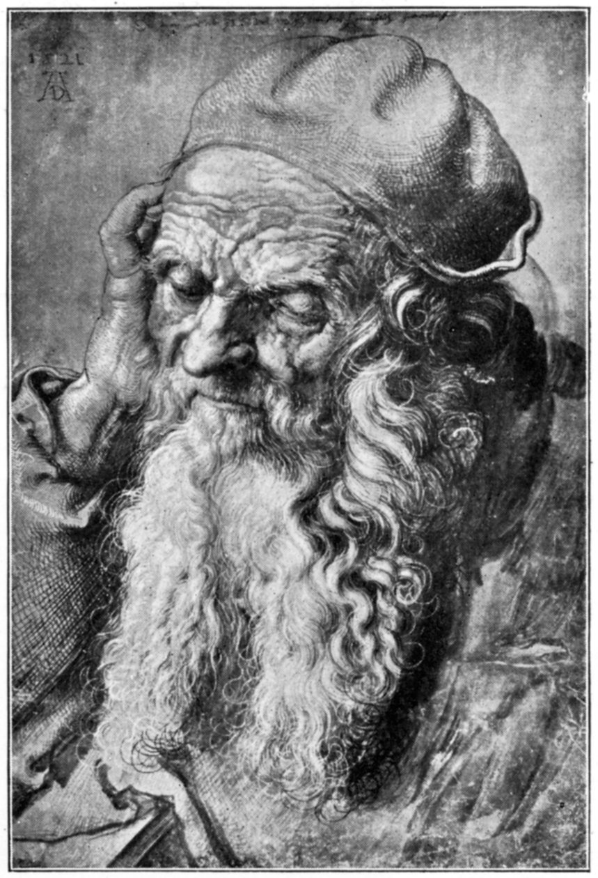 Kopf eines alten Mannes, spätes 15. - frühes 16. Jahrhundert von Albrecht Dürer