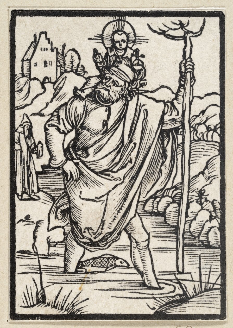 Heiliger Christophorus (63 religiöse Szenen) von Albrecht Dürer
