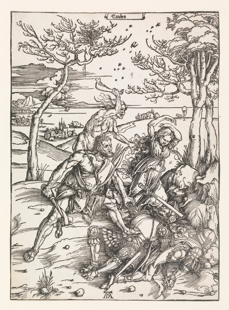 Herkules besiegt die Molioniden-Zwillinge von Albrecht Dürer