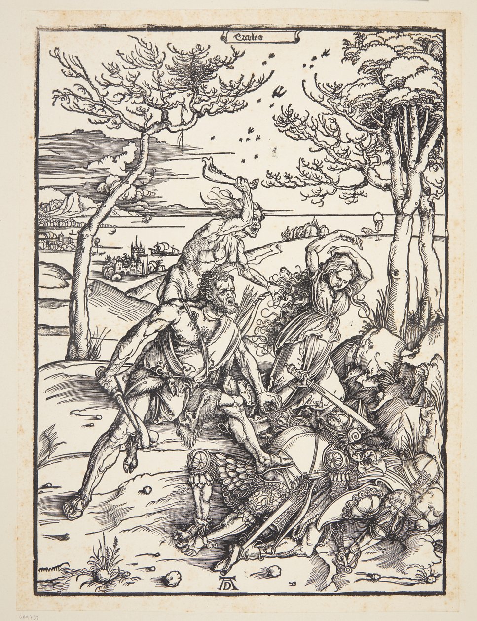 Herkules besiegt die Molioniden-Zwillinge von Albrecht Dürer