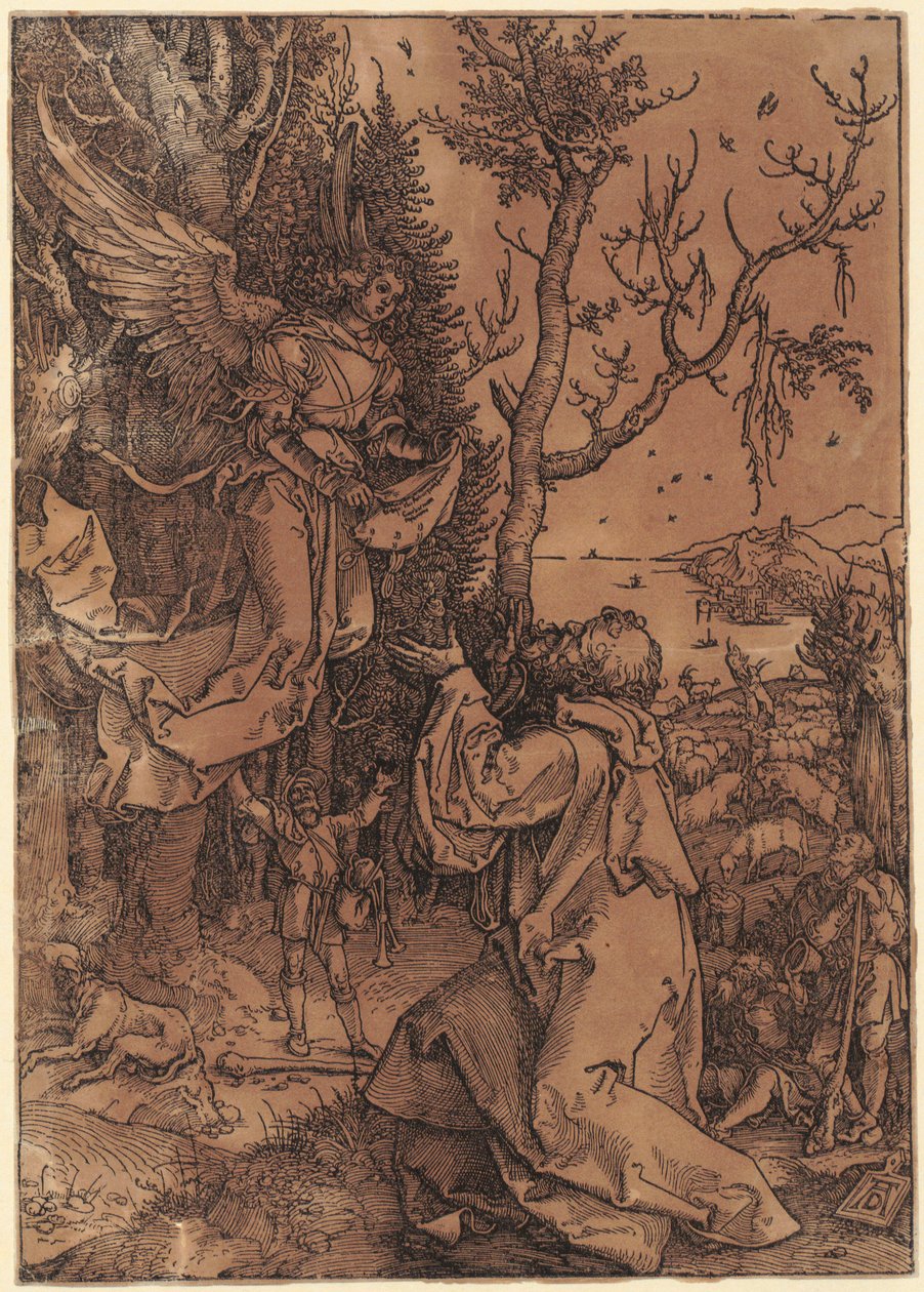 Joachim auf dem Felde, Blatt 3 der Folge "Das Marienleben" von Albrecht Dürer