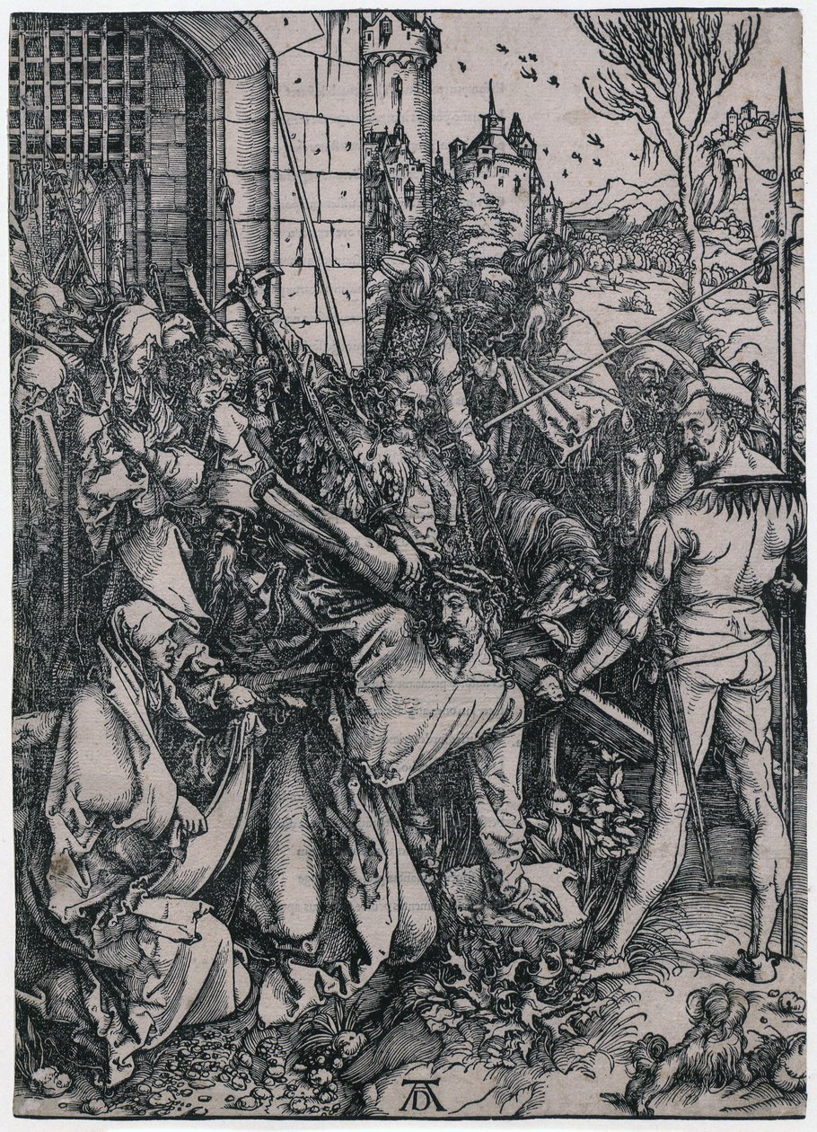Kreuztragung Christi, Blatt 7 der Folge "Die Grosse Passion" von Albrecht Dürer