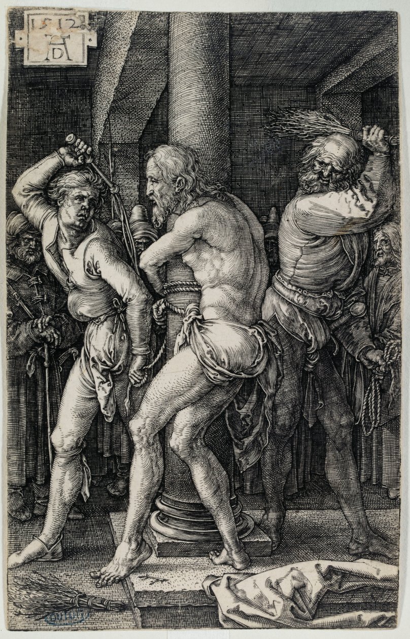 Die Passion auf Kupfer: Die Geißelung (Bartsch 8) von Albrecht Dürer