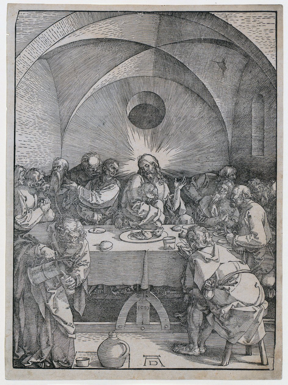 Letztes Abendmahl, Blatt 2 der Folge "Die Große Passion" von Albrecht Dürer