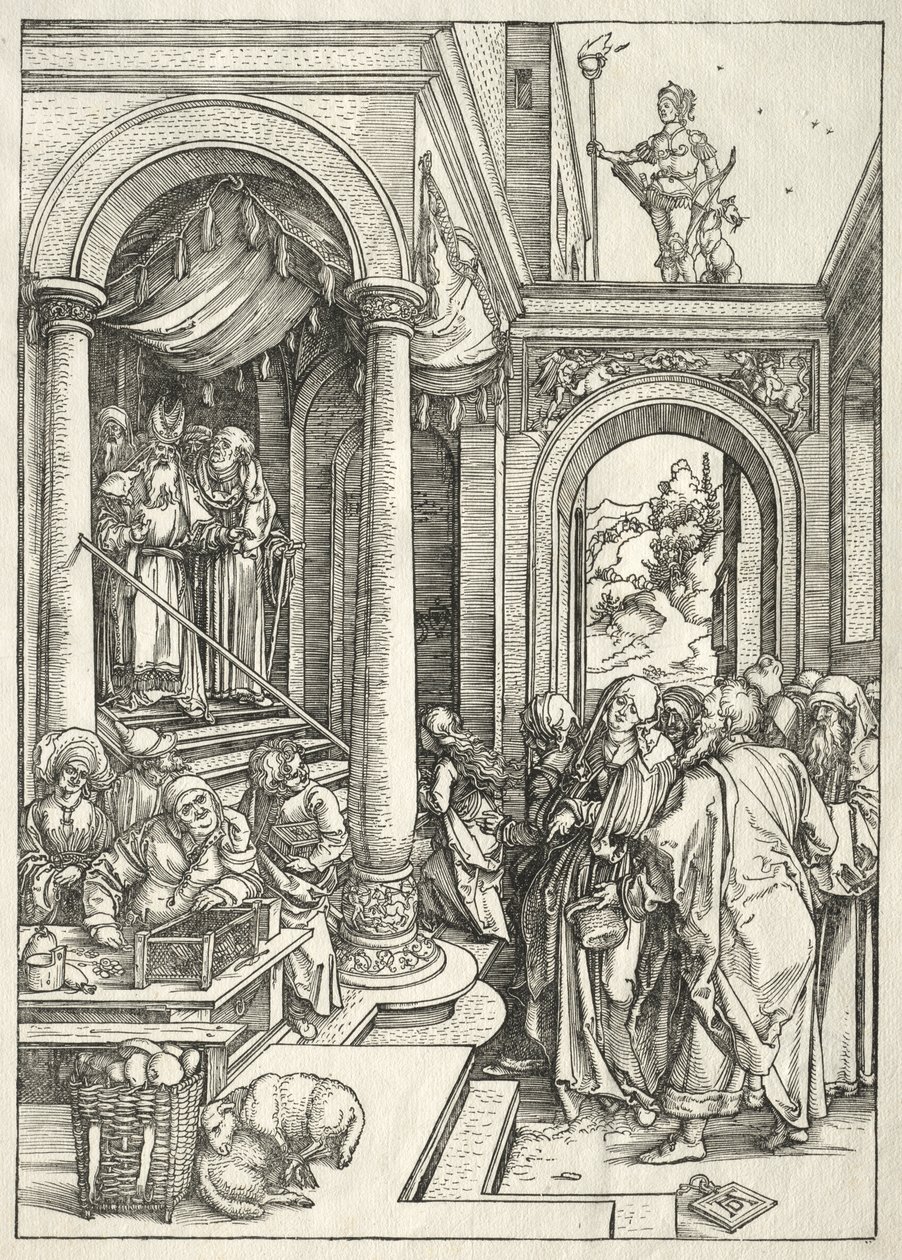Leben der Jungfrau: Darstellung der jungen Jungfrau im Tempel von Albrecht Dürer