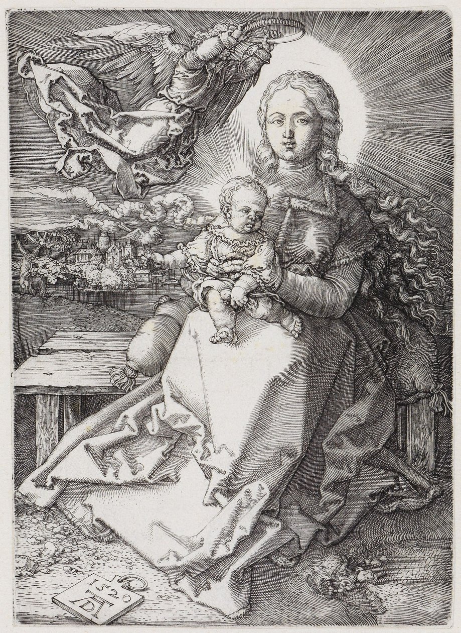 Maria, von einem Engel gekrönt von Albrecht Dürer
