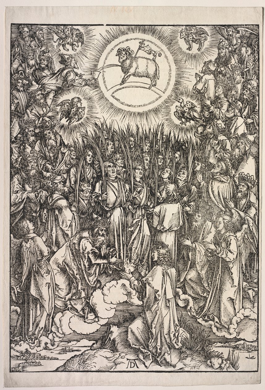 Offenbarung des Johannes: Die Anbetung des Lammes, 1511 von Albrecht Dürer