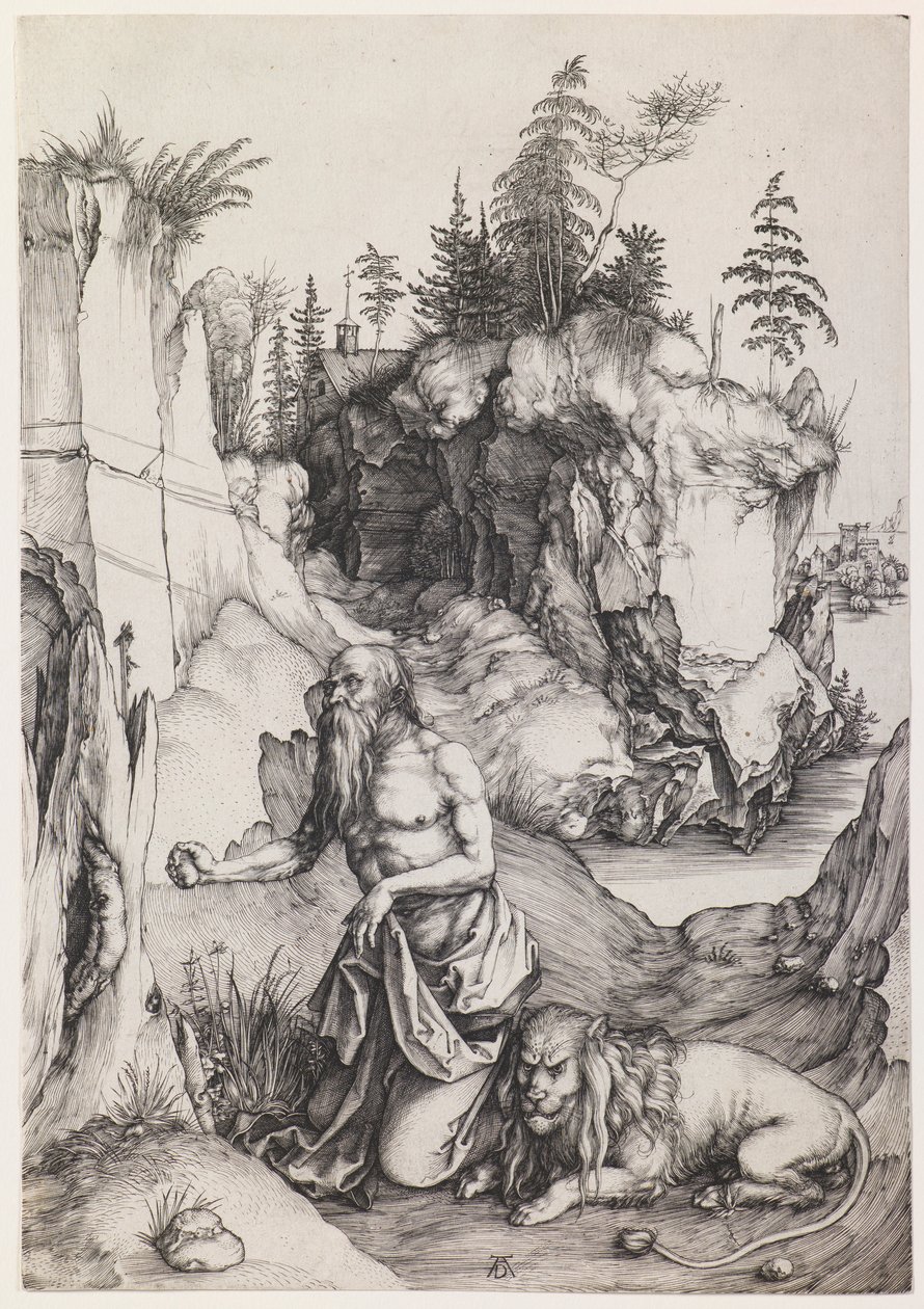 Der heilige Hieronymus als Büßer in der Wildnis von Albrecht Dürer