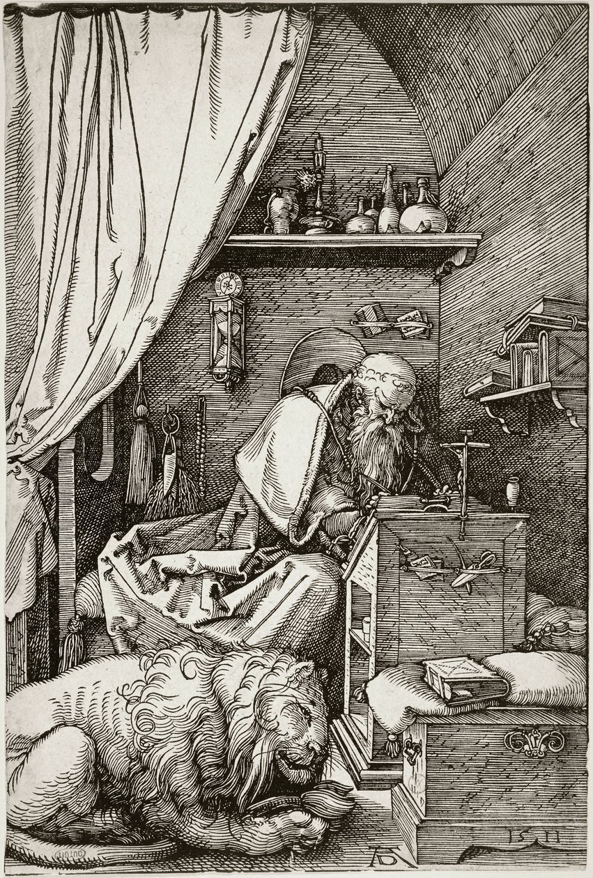 Der heilige Hieronymus in seiner Zelle (Bartsch 114) von Albrecht Dürer