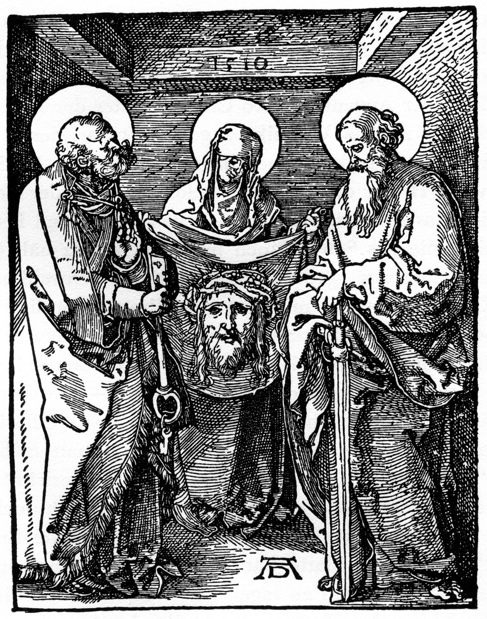 St. Veronika mit dem Schweißtuch zwischen St. Peter und Paul, 1510, 1936 von Albrecht Dürer