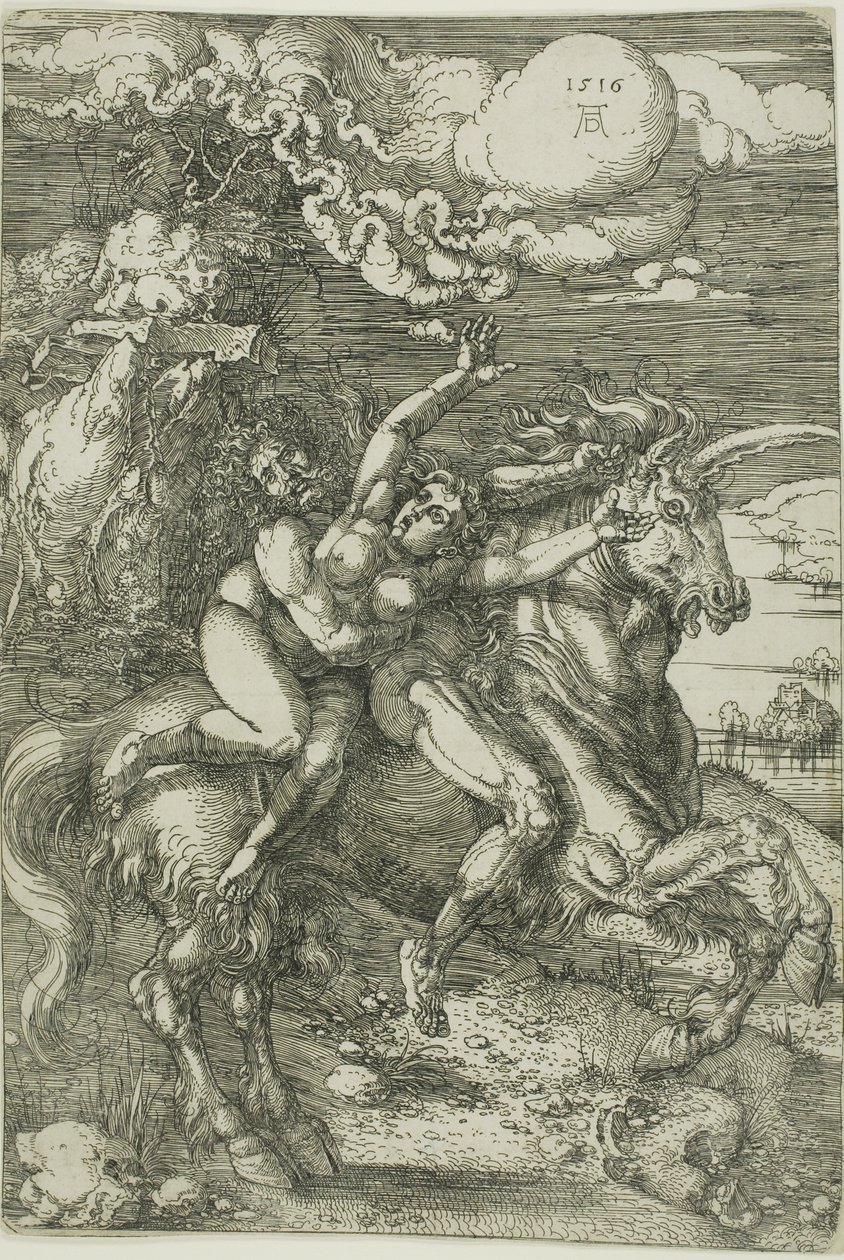 Die Entführung der Proserpina auf einem Einhorn von Albrecht Dürer