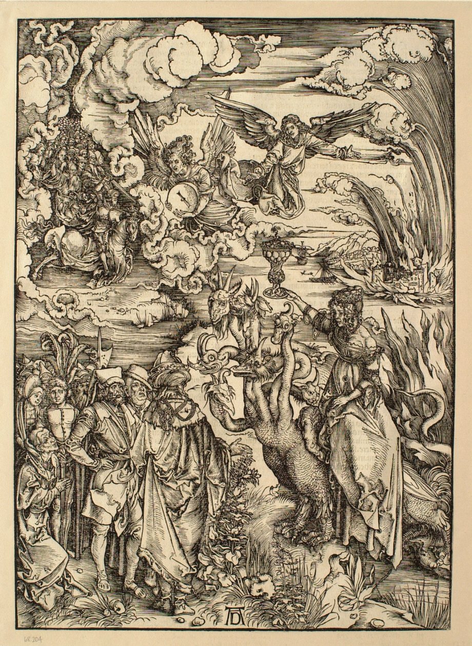 Die Apokalypse: Die babylonische Hure von Albrecht Dürer
