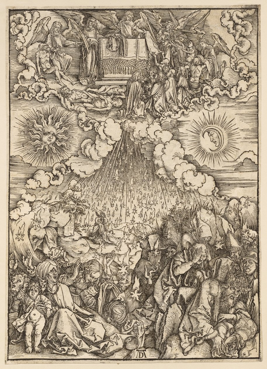 Die Apokalypse: Die Öffnung des fünften und sechsten Siegels von Albrecht Dürer