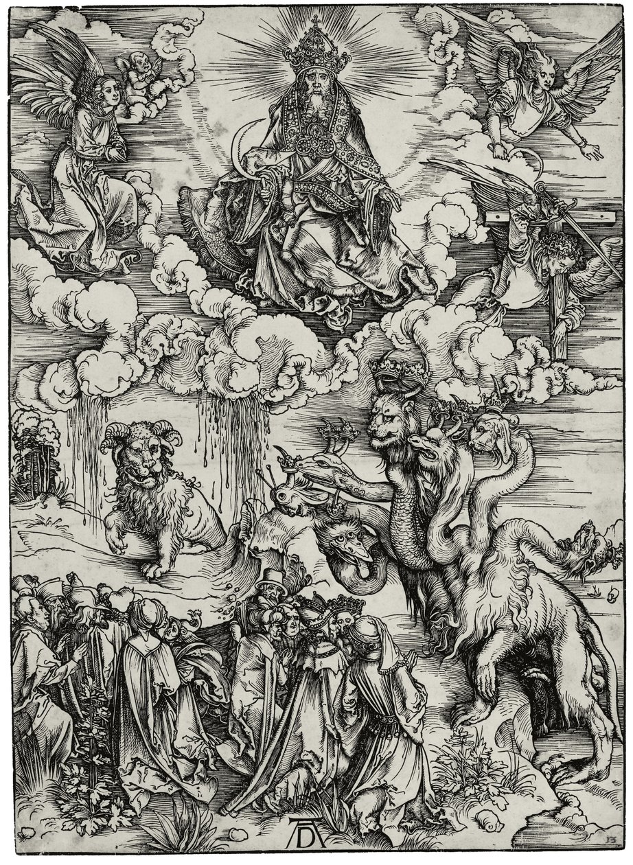 Das Tier mit zwei Hörnern wie ein Lamm, ca. 1497 von Albrecht Dürer