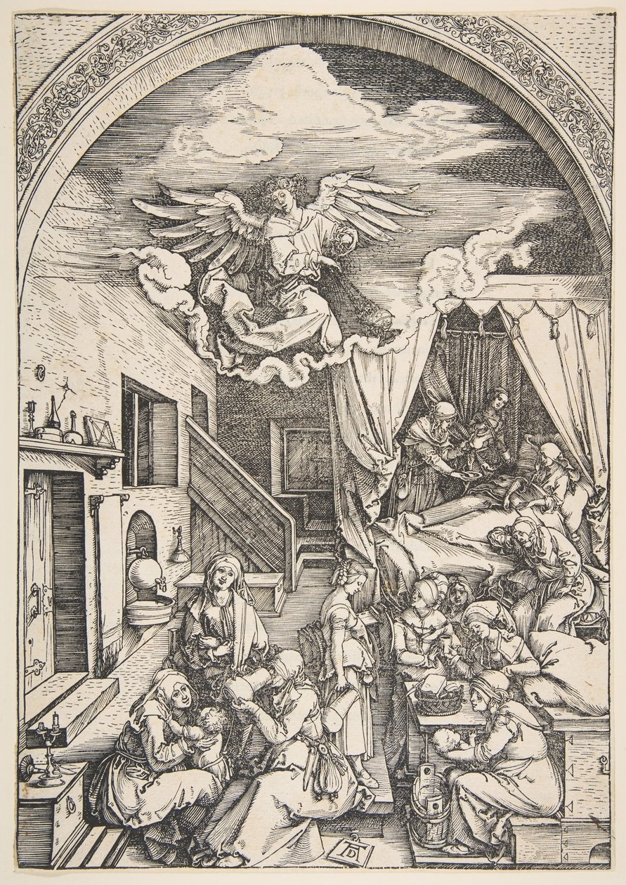 Die Geburt der Jungfrau, aus Das Leben der Jungfrau von Albrecht Dürer
