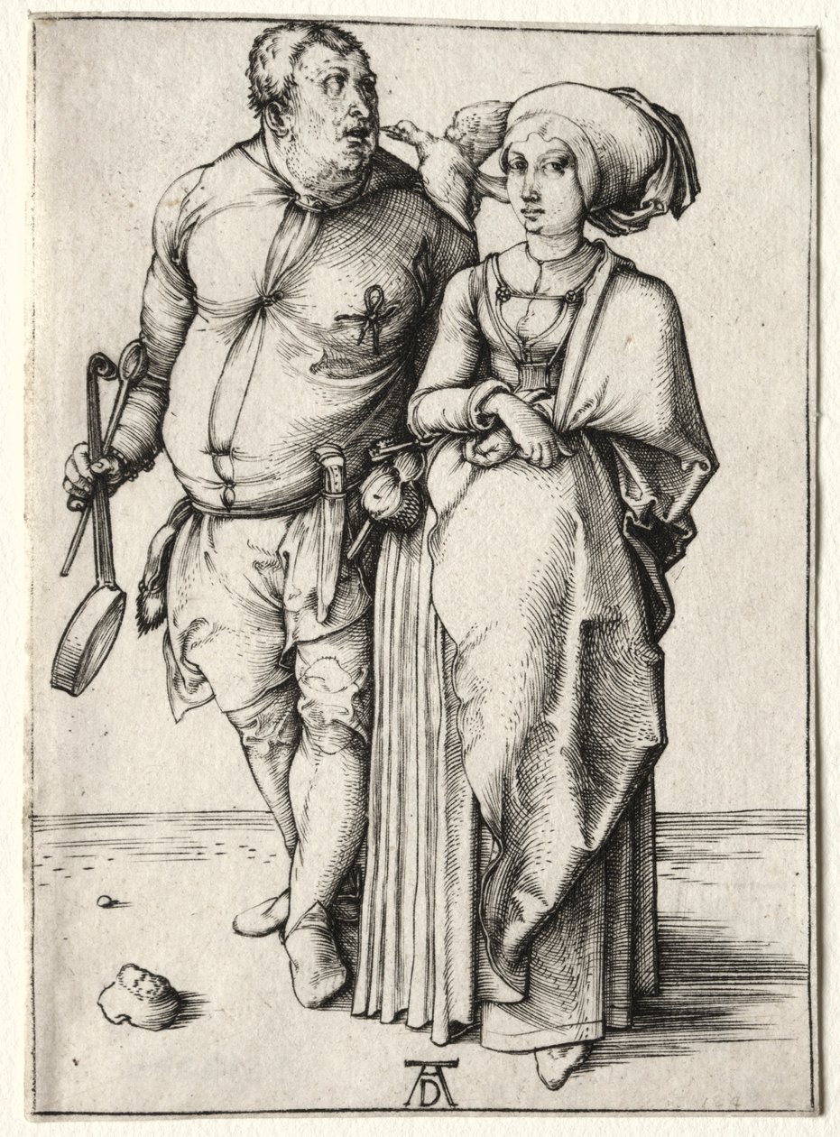 Der Koch und seine Frau, wahrscheinlich 1497 von Albrecht Dürer