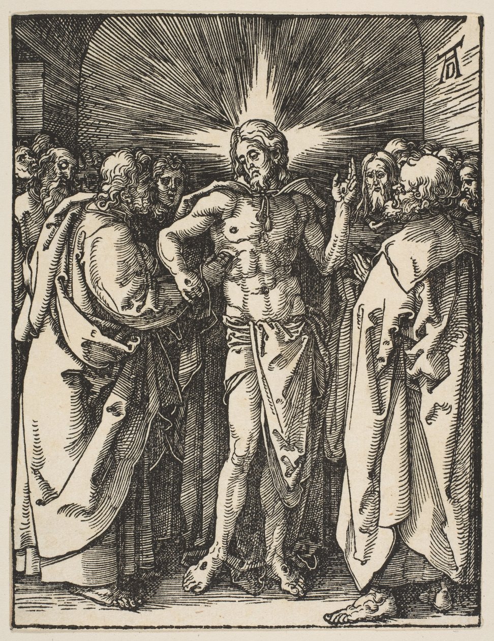 Der ungläubige Thomas, aus "Die Kleine Passion" von Albrecht Dürer