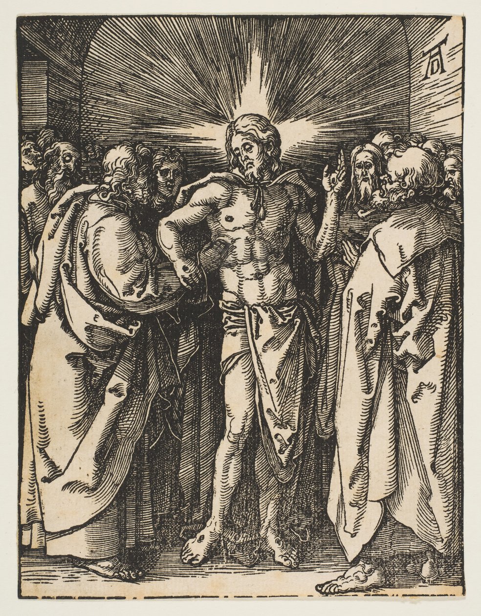 Der ungläubige Thomas, aus Die kleine Passion von Albrecht Dürer