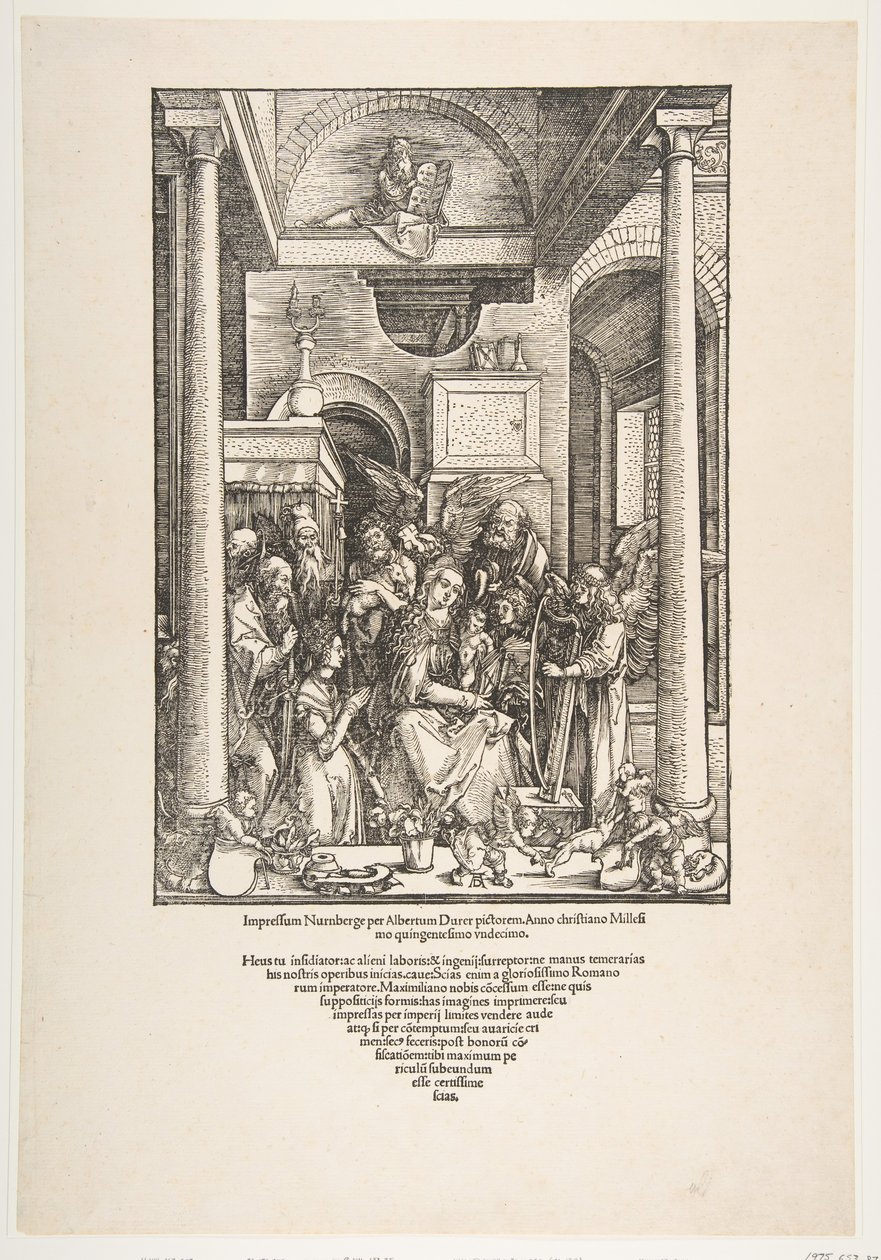 Die Verherrlichung der Jungfrau, aus Das Leben der Jungfrau, Lateinische Ausgabe, 1511, 1511 von Albrecht Dürer