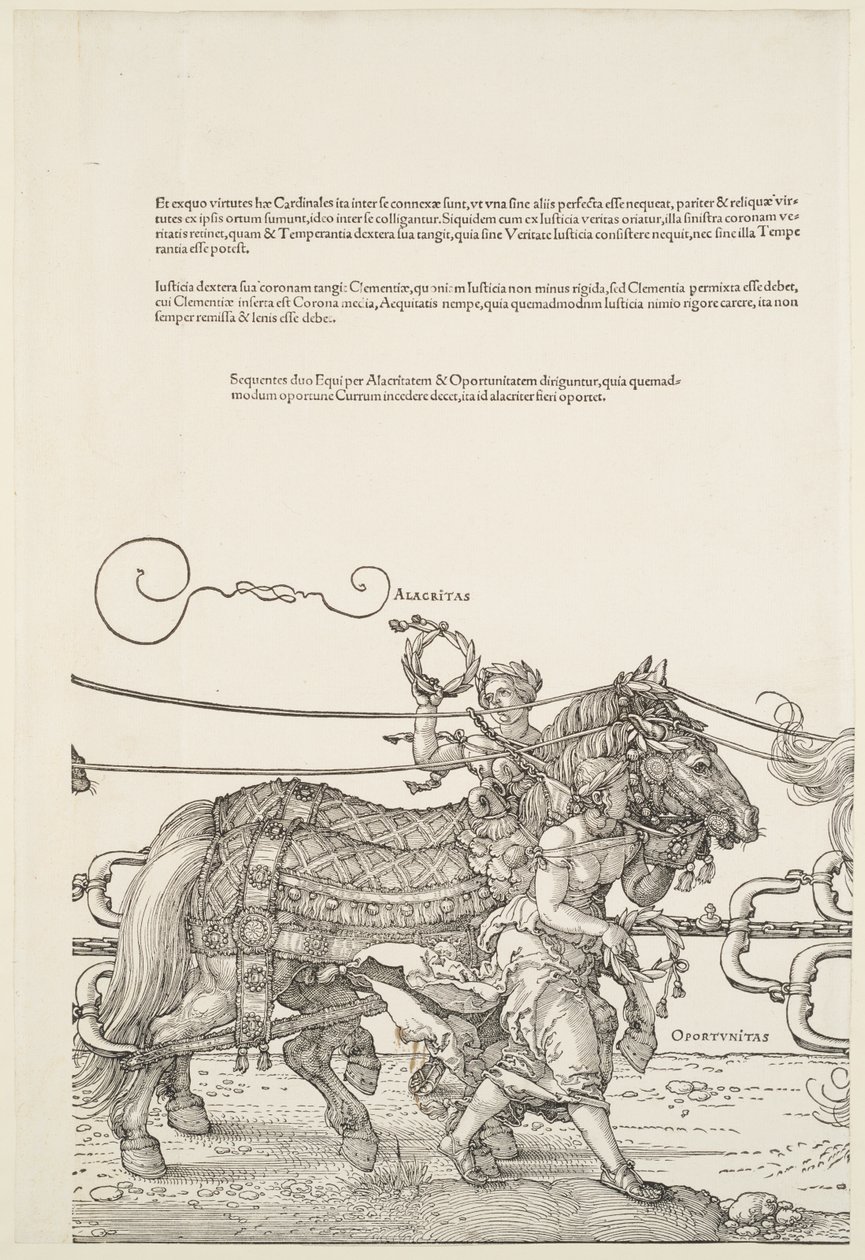Der große Triumphwagen: Alacritas und Oportunitas von Albrecht Dürer