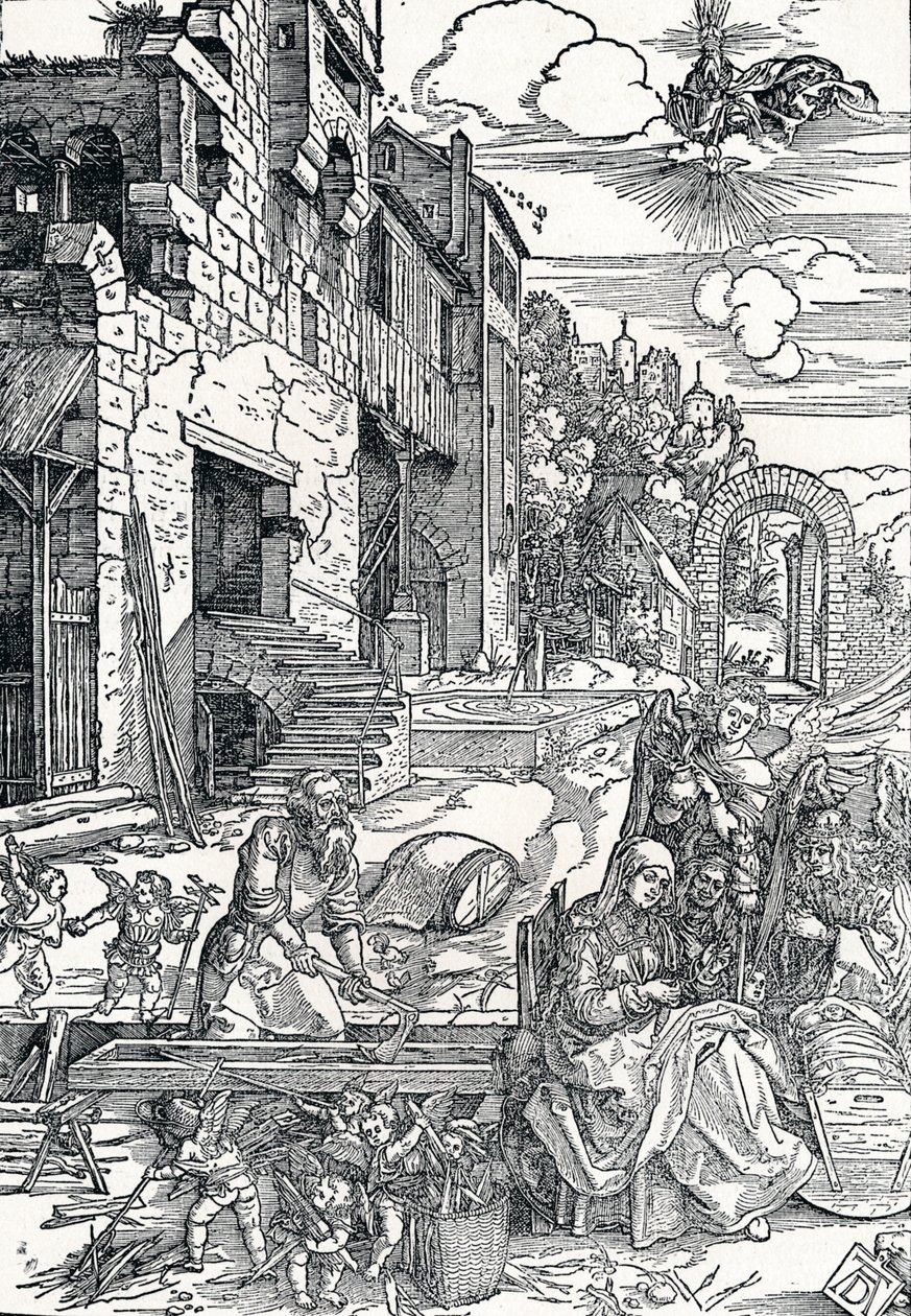Die Heilige Familie in Ägypten, um 1501-1502, 1906 von Albrecht Dürer