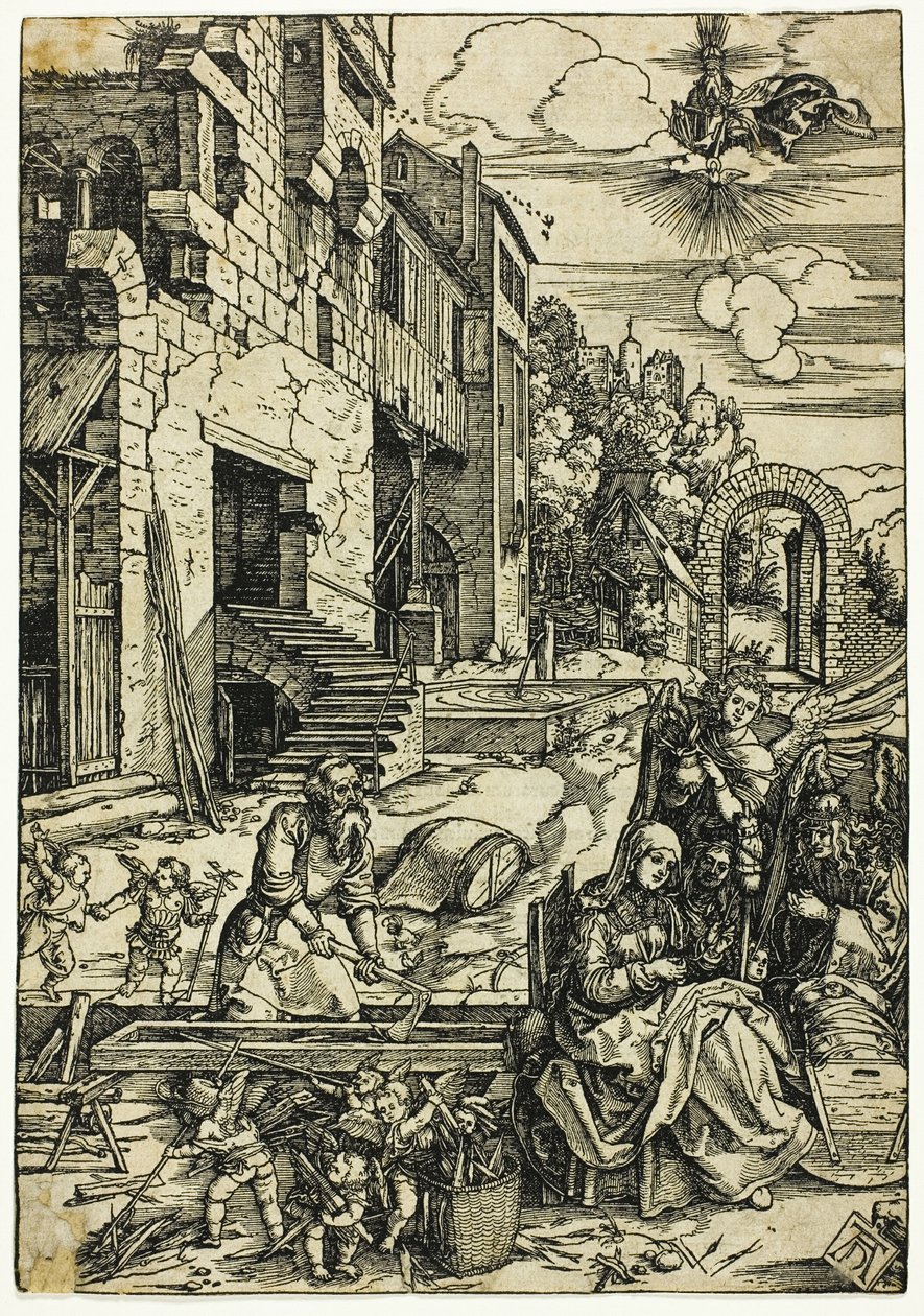 Die Heilige Familie in Ägypten, aus Das Leben der Jungfrau von Albrecht Dürer