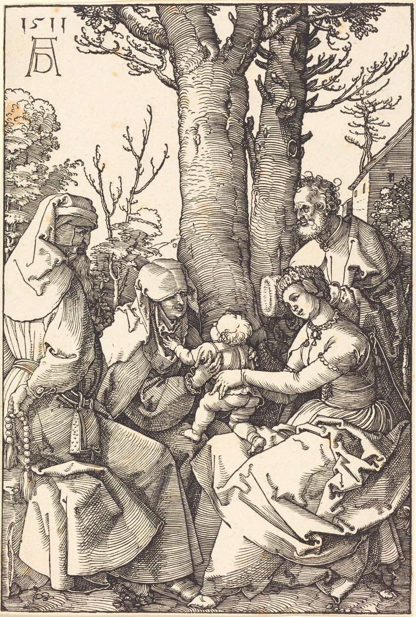 Die Heilige Familie mit Joachim und Anna unter einem Baum von Albrecht Dürer