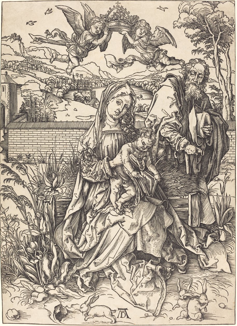 Die Heilige Familie mit den drei Hasen von Albrecht Dürer