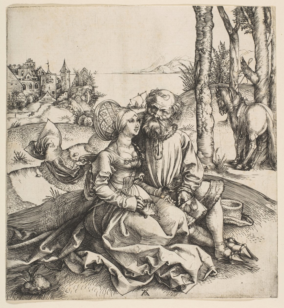 Das ungleiche Paar, ca. 1495 von Albrecht Dürer