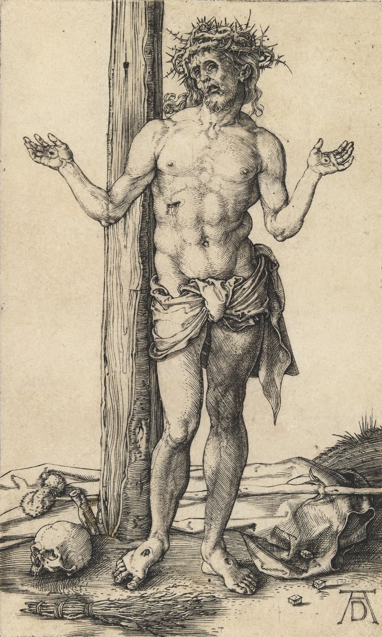 Der Schmerzensmann mit ausgestreckten Armen, ca. 1500 von Albrecht Dürer