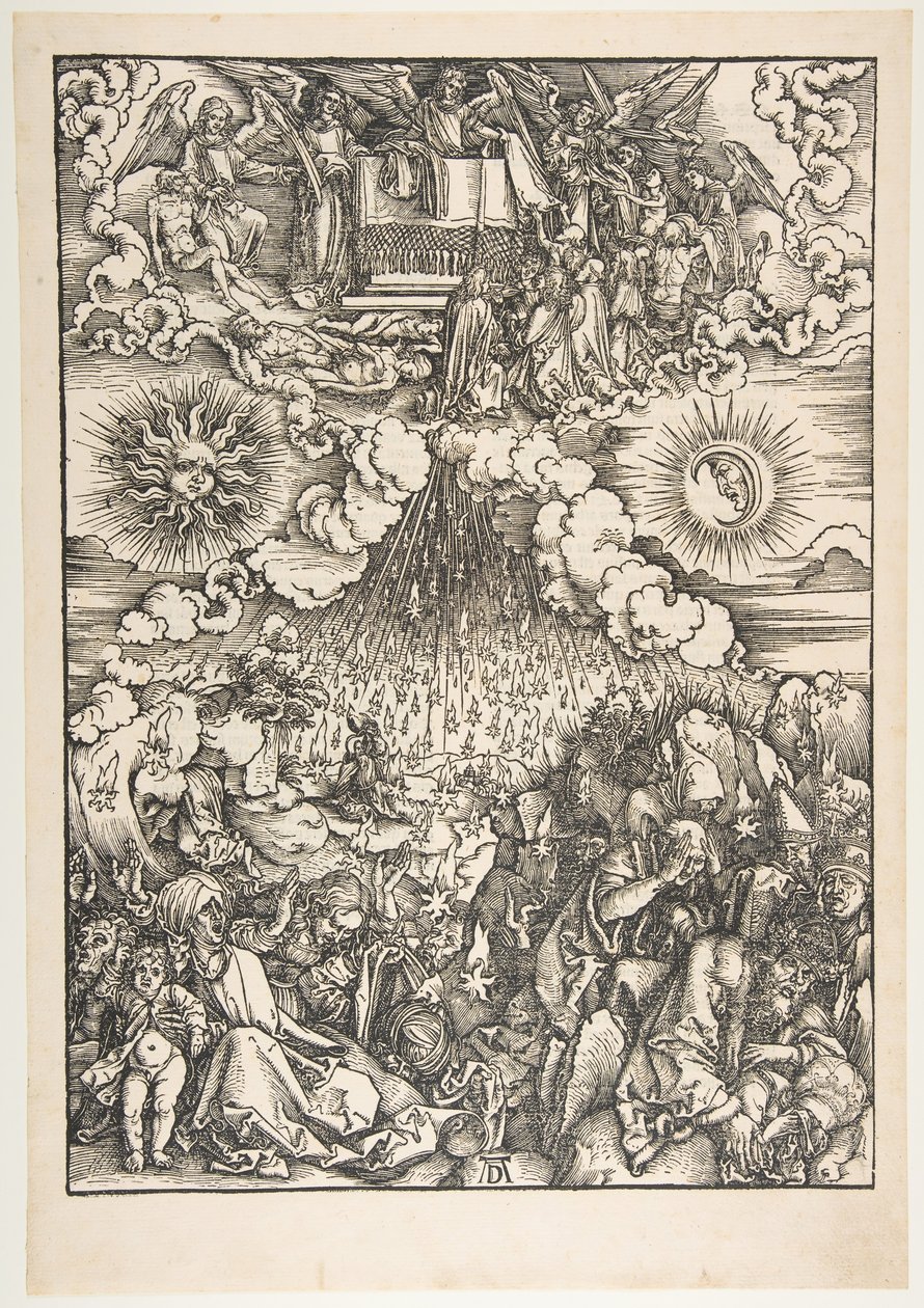 Die Öffnung des fünften und sechsten Siegels, aus der Apokalypse von Albrecht Dürer