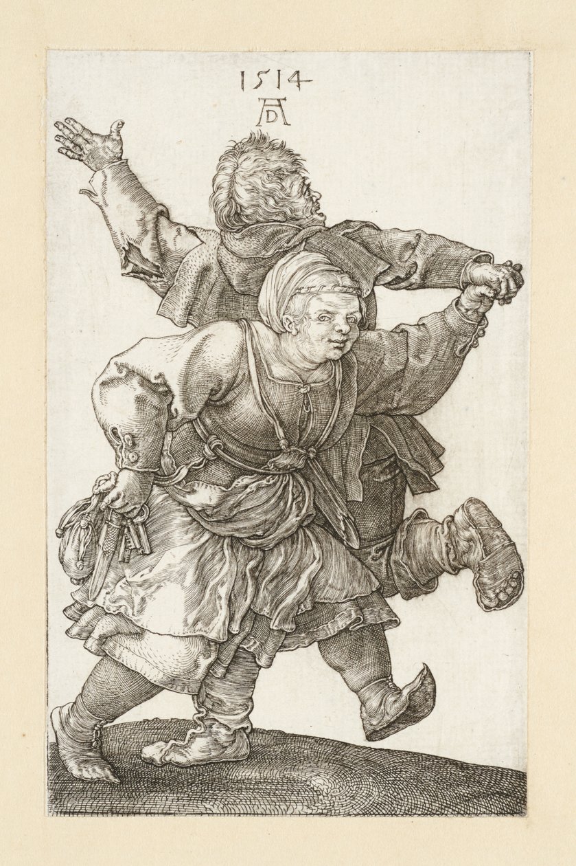 Das Bauernpaar tanzt von Albrecht Dürer