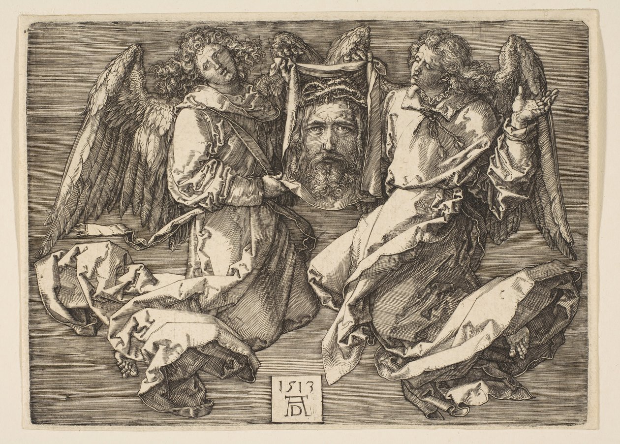 Das Schweißtuch von zwei Engeln gezeigt, 1513 von Albrecht Dürer