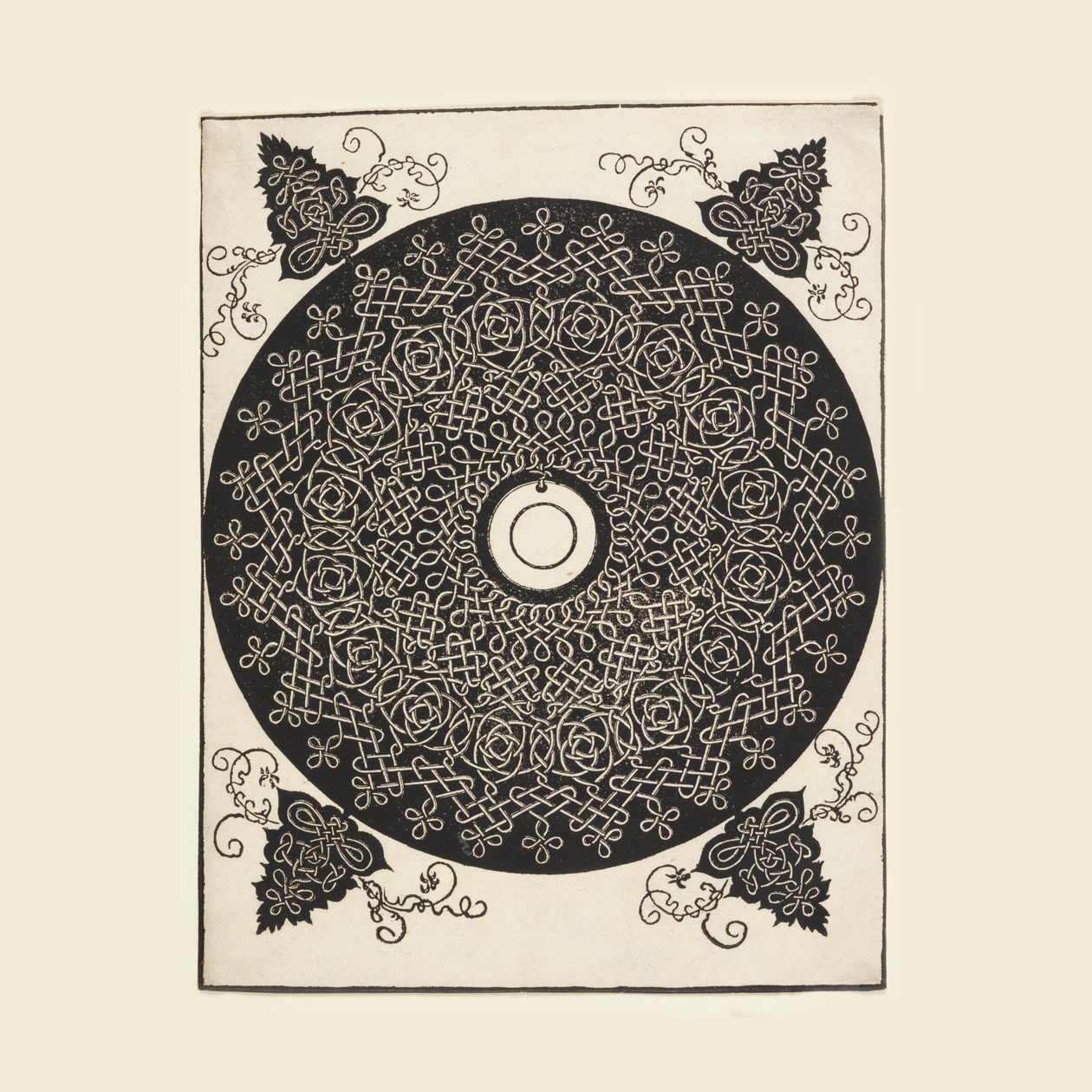 Der dritte Knoten (Flechtmuster mit weißem Medaillon) von Albrecht Dürer