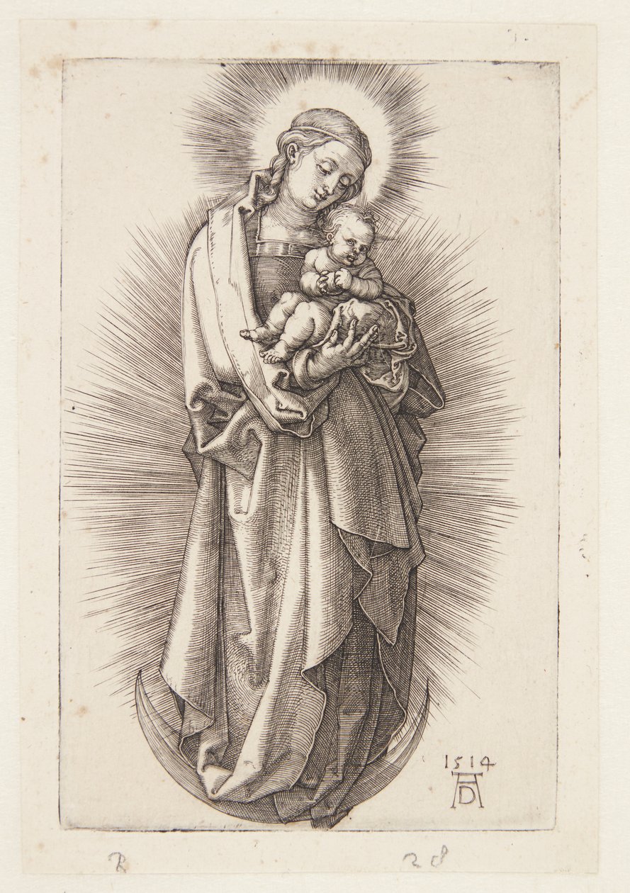 Die Jungfrau auf der Mondsichel mit Diadem von Albrecht Dürer