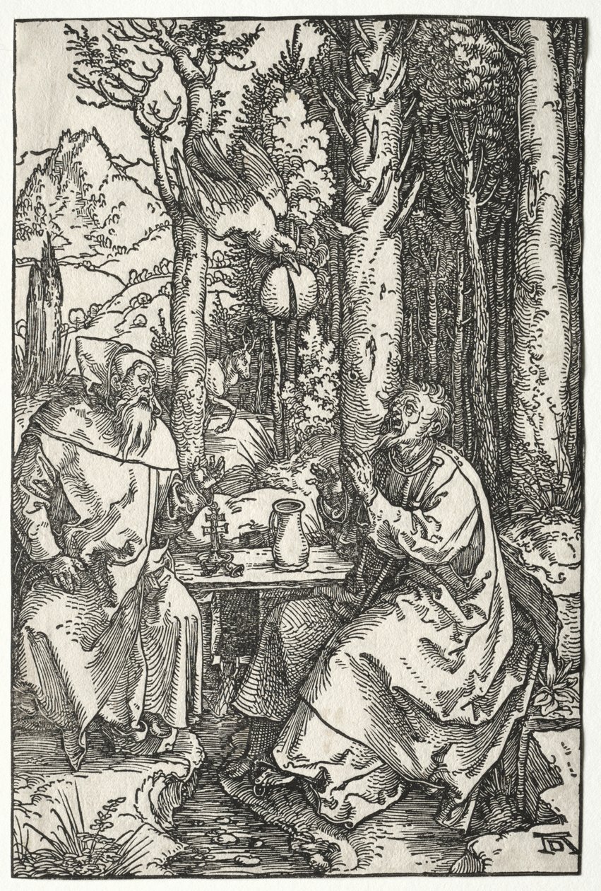 Der Besuch des Heiligen Antonius bei Paulus dem Einsiedler, ca. 1504 von Albrecht Dürer