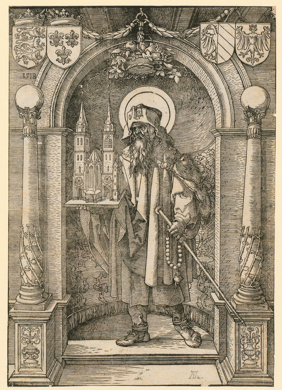 Wappen des Johannes Stabius mit Lorbeerkranz von Albrecht Dürer